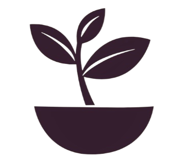 Icon of a plant growing out of a bowl on a transparent background