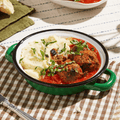 Mushroom “Meatballs”, Polenta, Tomato and Basil Arrabbiata