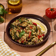 Lentil Tabouleh, Hummus and Roasted Zucchini 